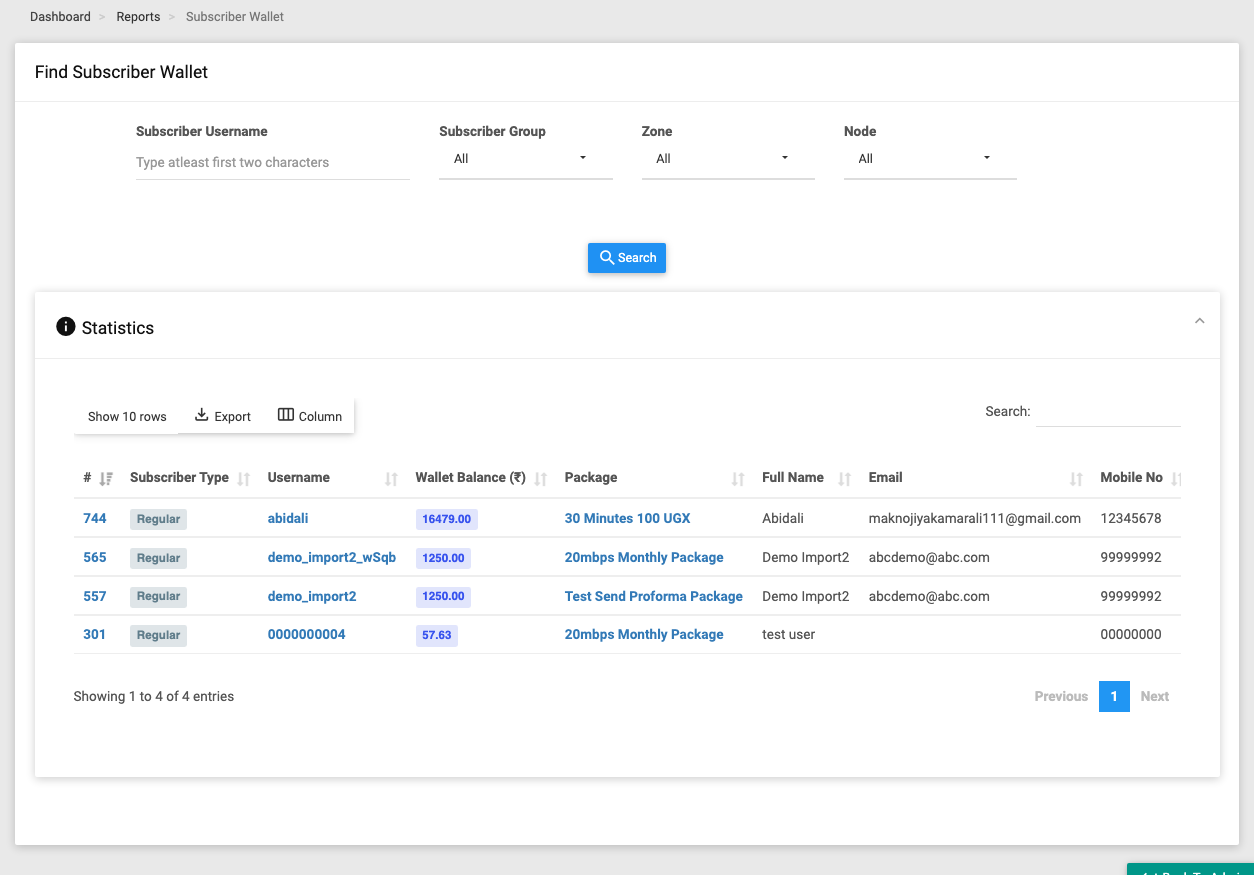 The Subscriber Wallet report